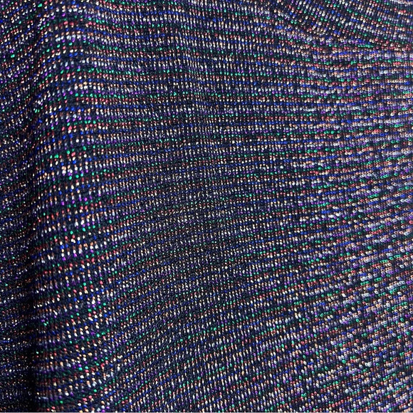 PAIGE Celeste Open Back Lurex Striped Metallic Weave Long Sleeve Shirt - Picture 9 of 13